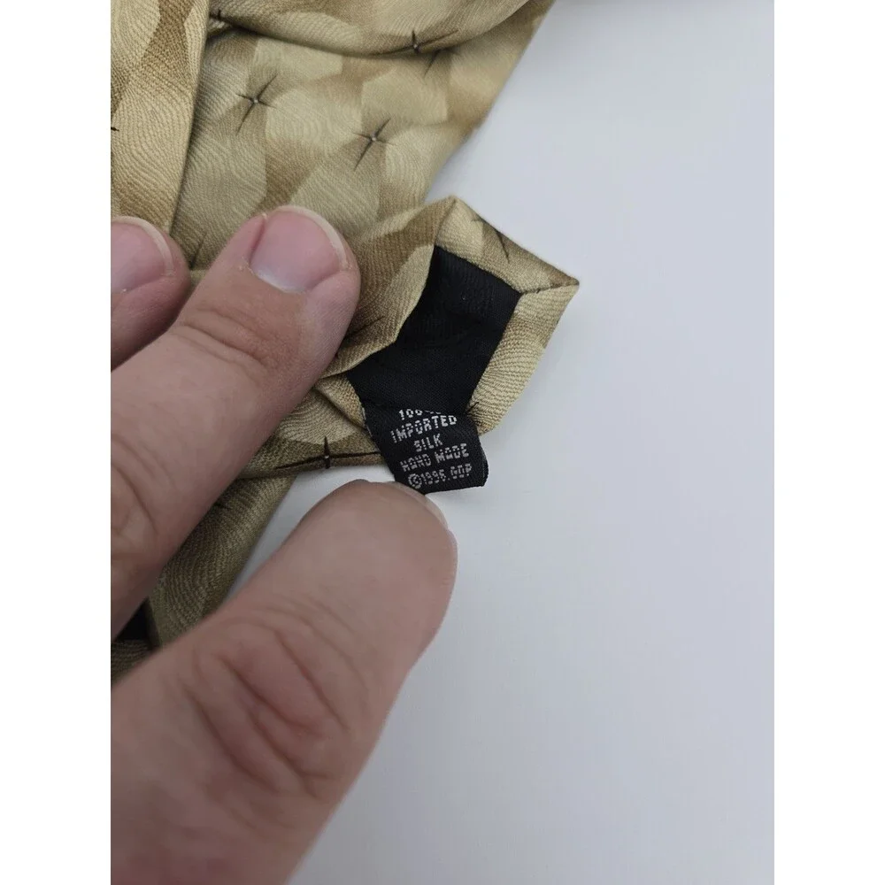 VTG Grateful Dead Space Sixteenth Set Silk Tie Gold Geometric Mulberry Neckwear